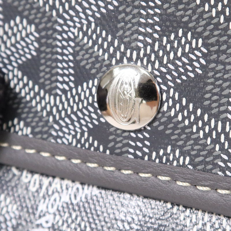 GOYARD 塗層帆布Anjon Mini銀扣手挽袋-6