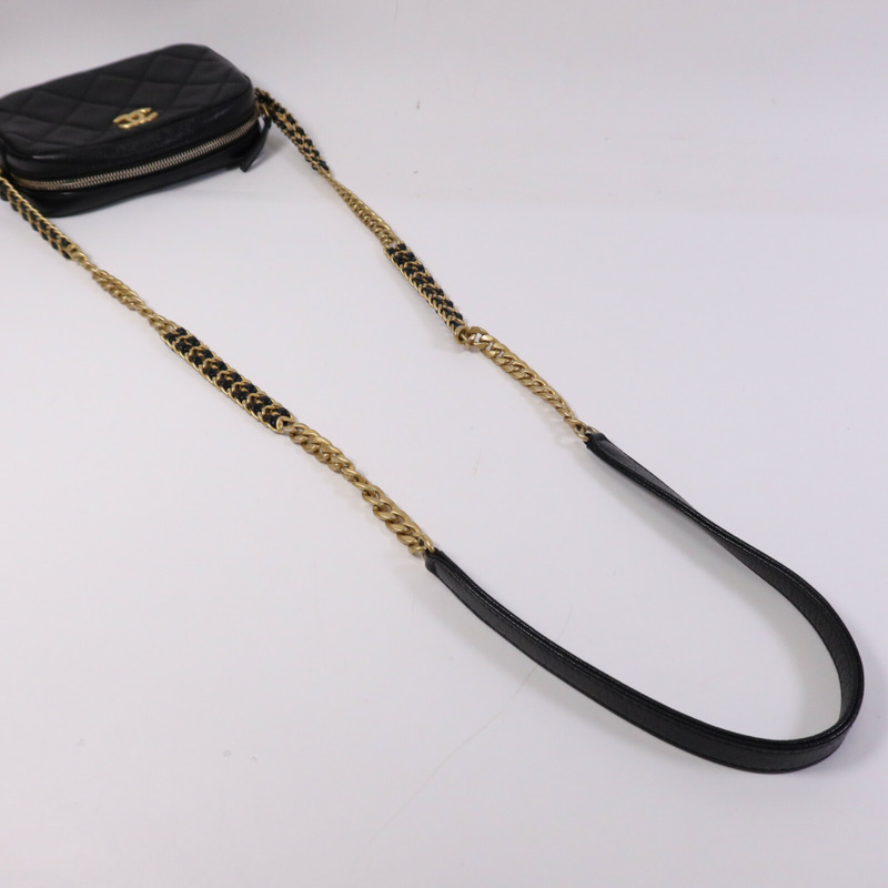 CHANEL 牛皮皮革Camera  Bag金扣鏈帶肩背袋-8