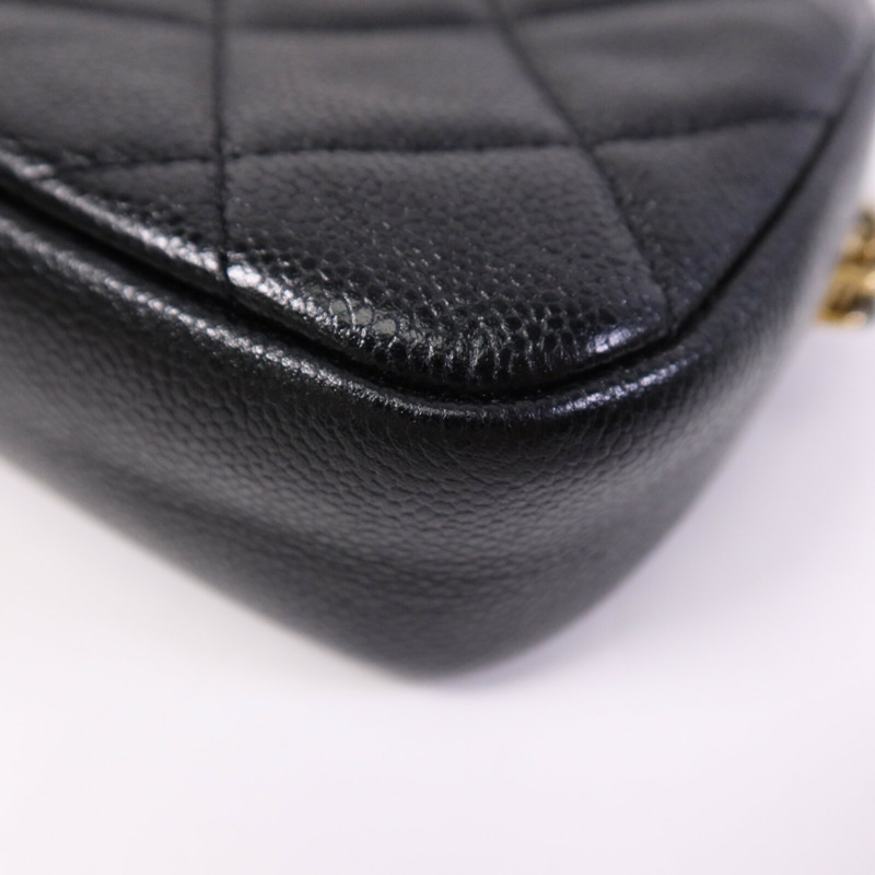 CHANEL 牛皮皮革Camera  Bag金扣鏈帶肩背袋-10