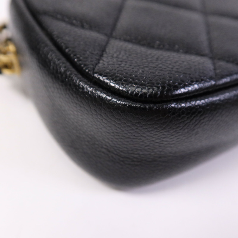 CHANEL 牛皮皮革Camera  Bag金扣鏈帶肩背袋-13