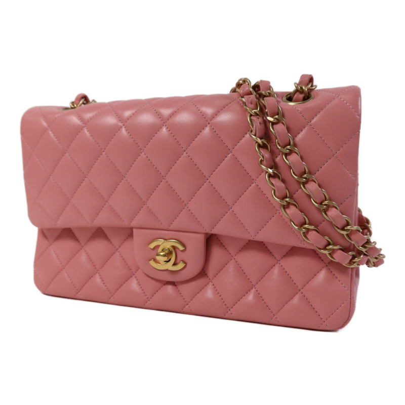 CHANEL 羊皮皮革Classic 25金扣鏈帶手挽肩背兩用袋-2