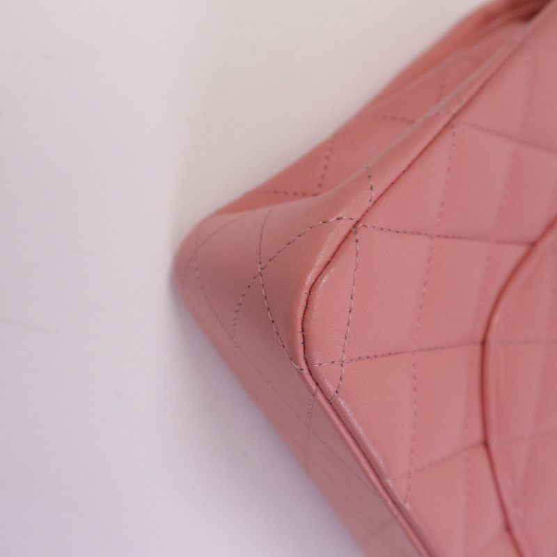 CHANEL 羊皮皮革Classic 25金扣鏈帶手挽肩背兩用袋-13