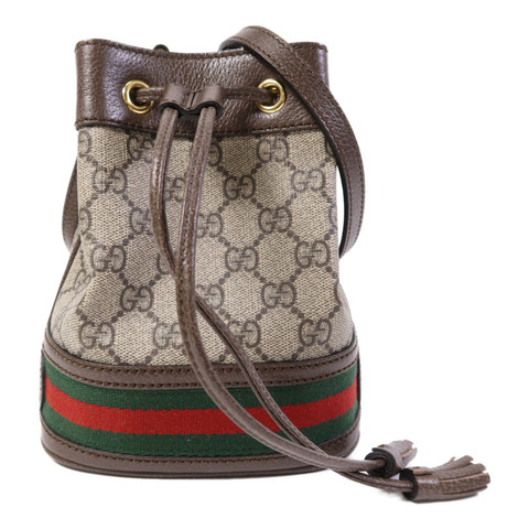 GUCCI 塗層帆布Ophidia Mini Bucket金扣肩背袋