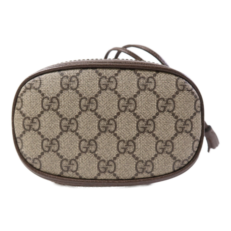 GUCCI 塗層帆布Ophidia Mini Bucket金扣肩背袋-3