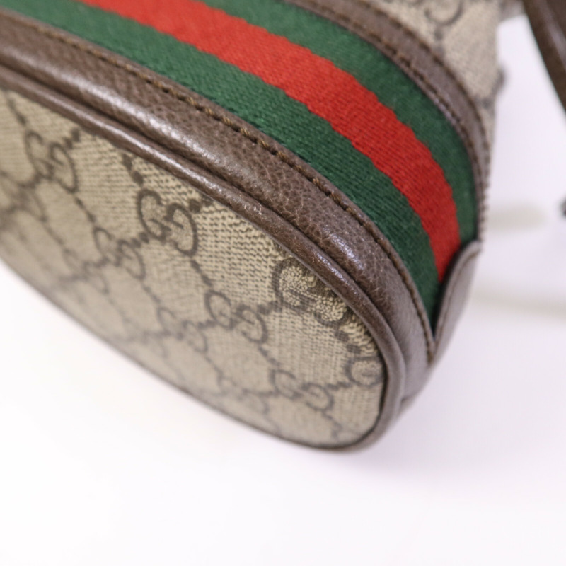 GUCCI 塗層帆布Ophidia Mini Bucket金扣肩背袋-10