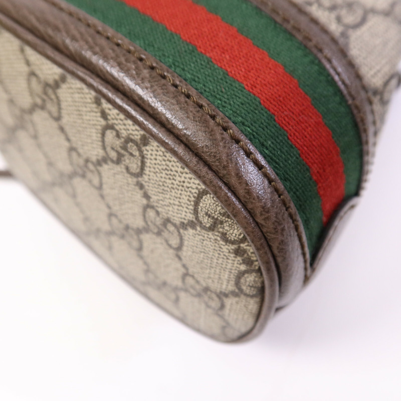 GUCCI 塗層帆布Ophidia Mini Bucket金扣肩背袋-12