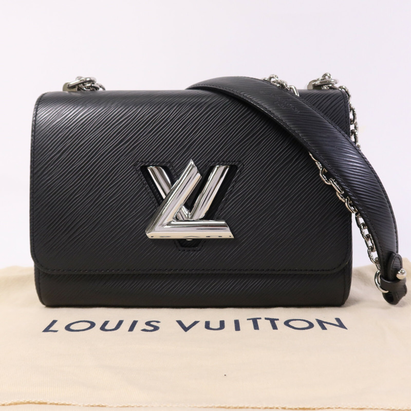 LOUIS VUITTON Epi Twist銀扣鏈帶肩背袋-9