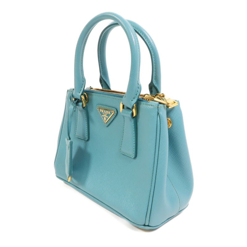 PRADA 牛皮皮革Micro Galleria金扣手挽肩背兩用袋-2