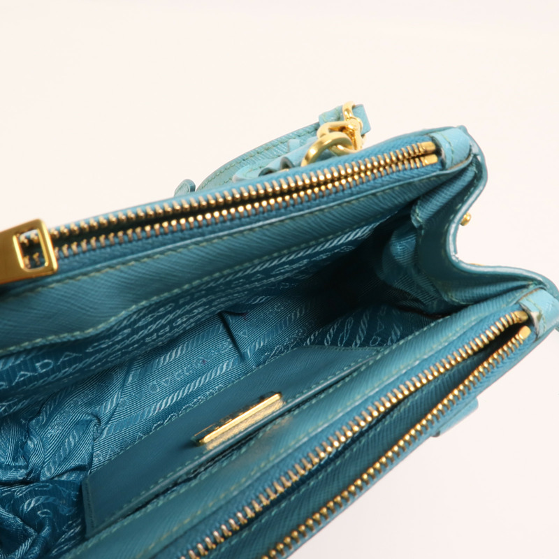 PRADA 牛皮皮革Micro Galleria金扣手挽肩背兩用袋-4