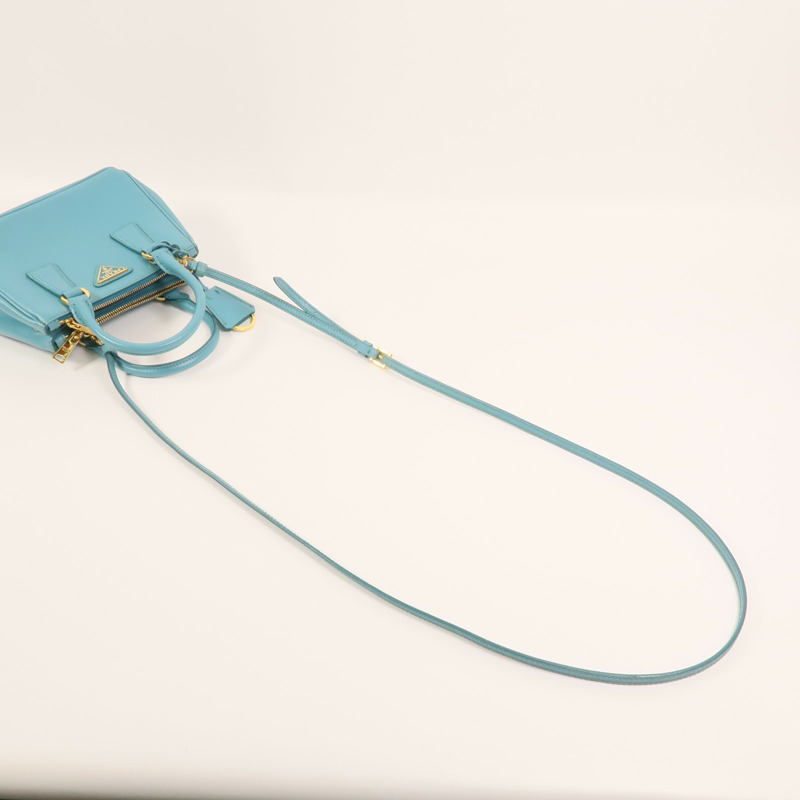 PRADA 牛皮皮革Micro Galleria金扣手挽肩背兩用袋-7