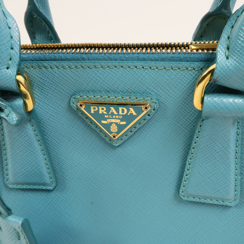 PRADA 牛皮皮革Micro Galleria金扣手挽肩背兩用袋-9