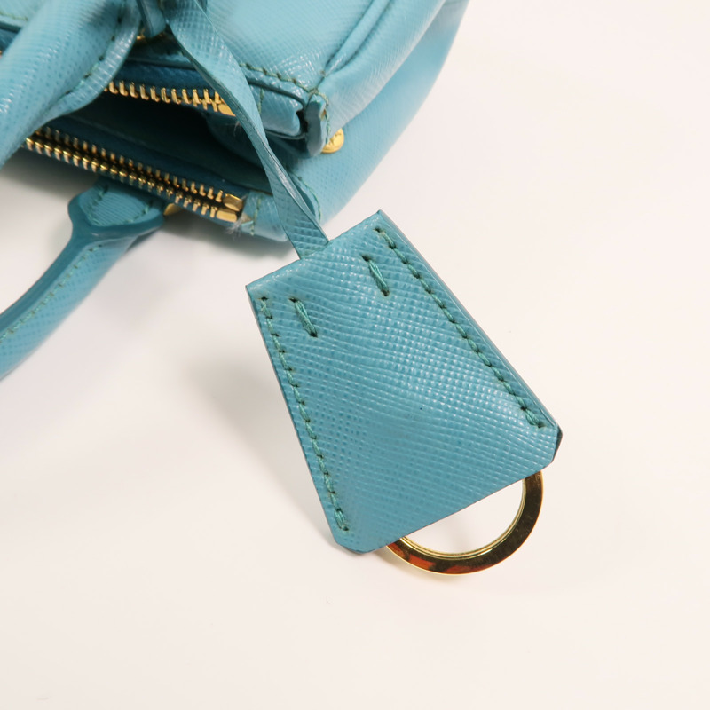 PRADA 牛皮皮革Micro Galleria金扣手挽肩背兩用袋-10