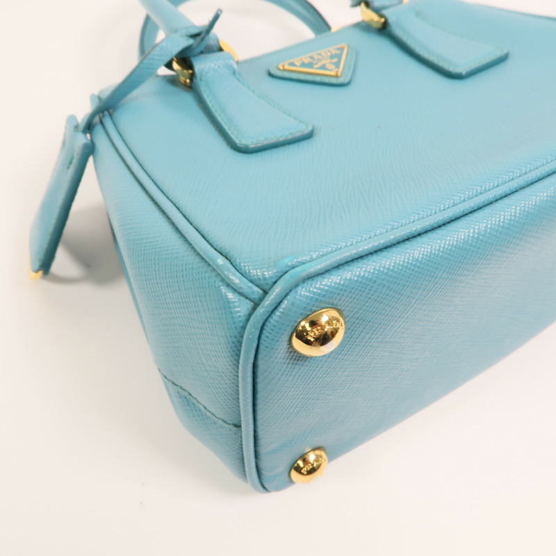 PRADA 牛皮皮革Micro Galleria金扣手挽肩背兩用袋-14