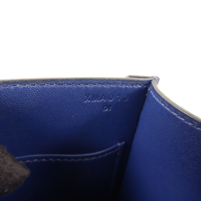 HERMES Epsom皮革Verrou 23銀扣肩背袋Bleu Saphir-6