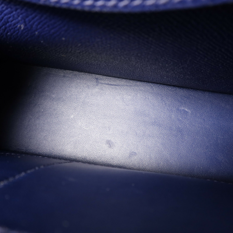 HERMES Epsom皮革Verrou 23銀扣肩背袋Bleu Saphir-17