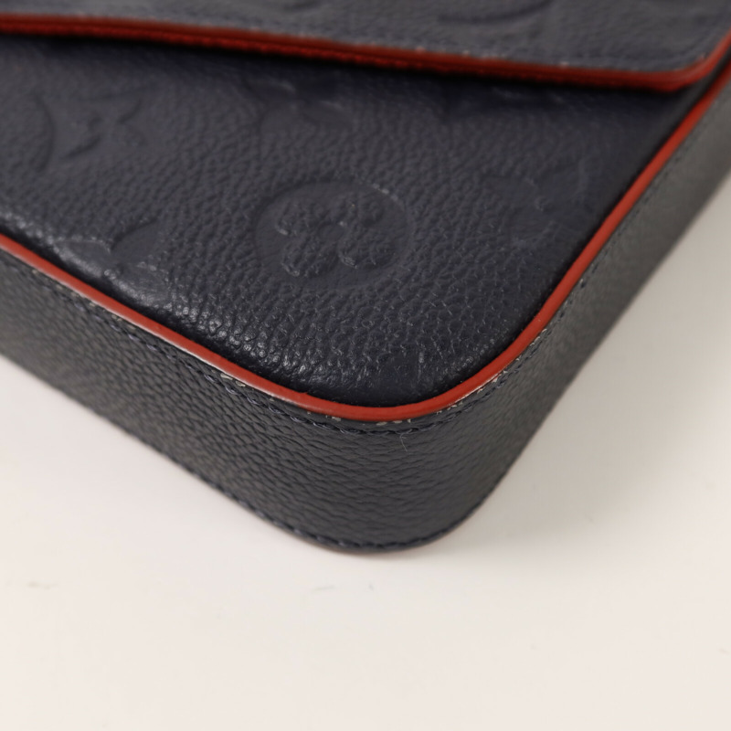 LOUIS VUITTON Monogram Empreinte Pochette Felicie金扣鏈帶肩背袋-11