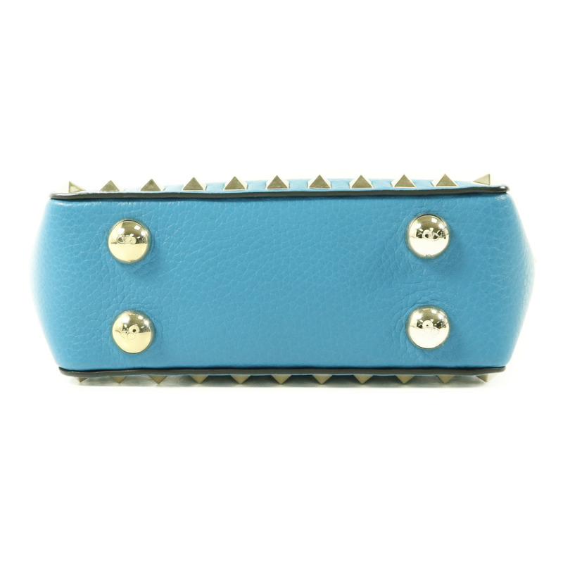 Valentino 牛皮皮革Mini Rockstud Bag金扣手挽肩背兩用袋-3