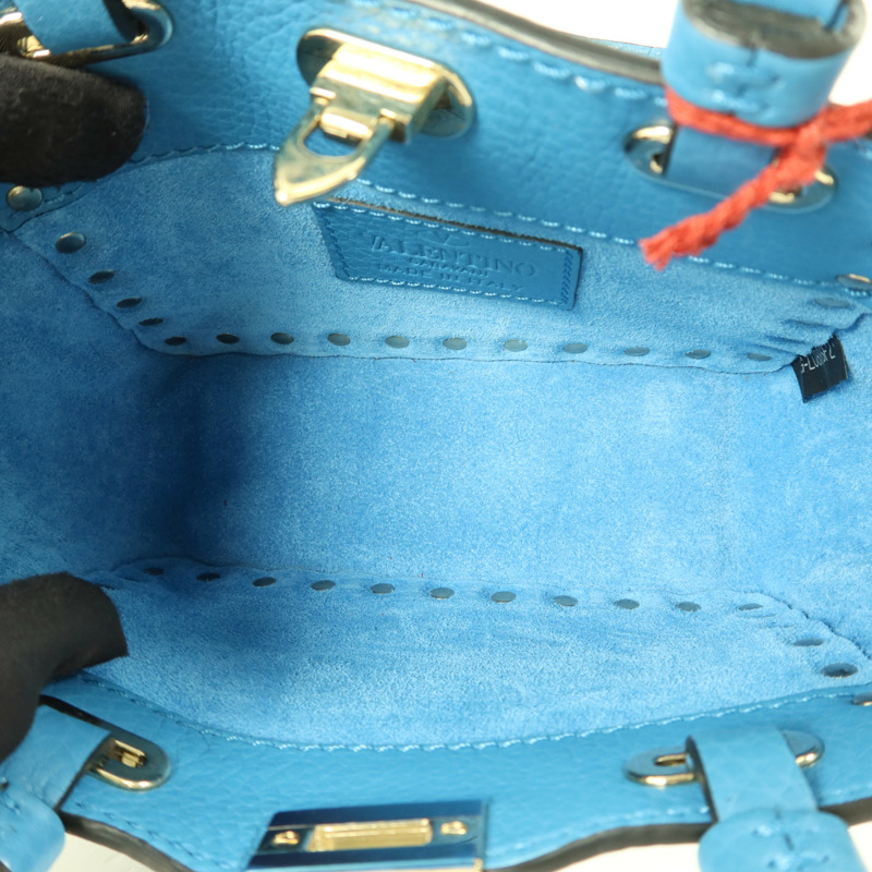 Valentino 牛皮皮革Mini Rockstud Bag金扣手挽肩背兩用袋-4