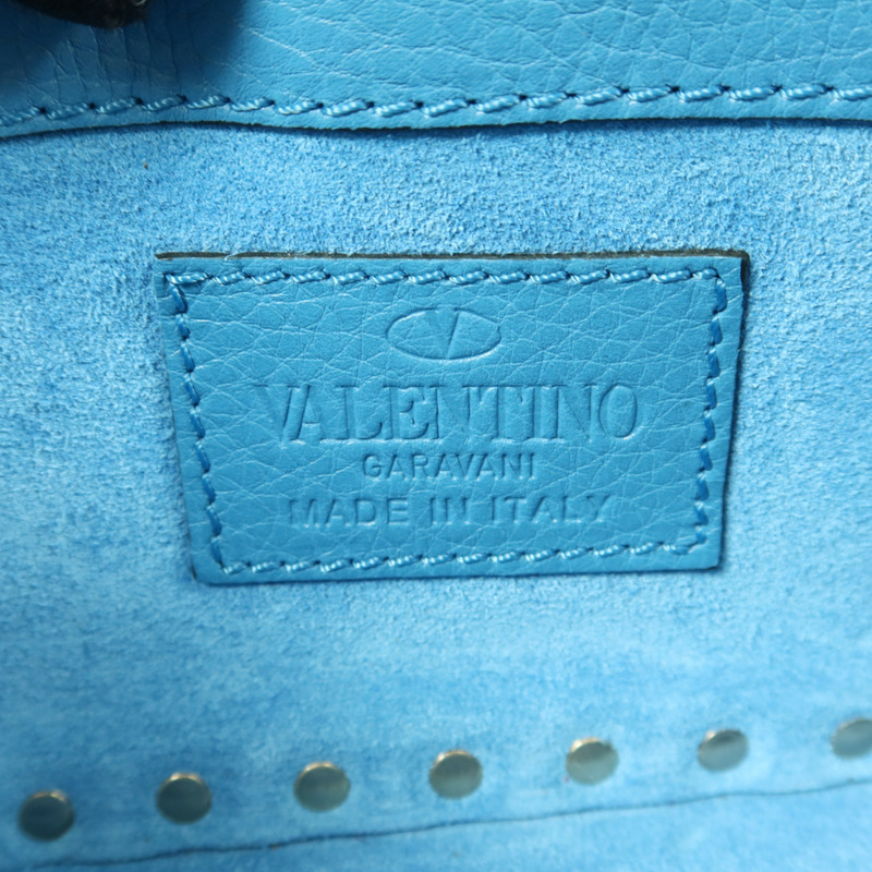 Valentino 牛皮皮革Mini Rockstud Bag金扣手挽肩背兩用袋-5