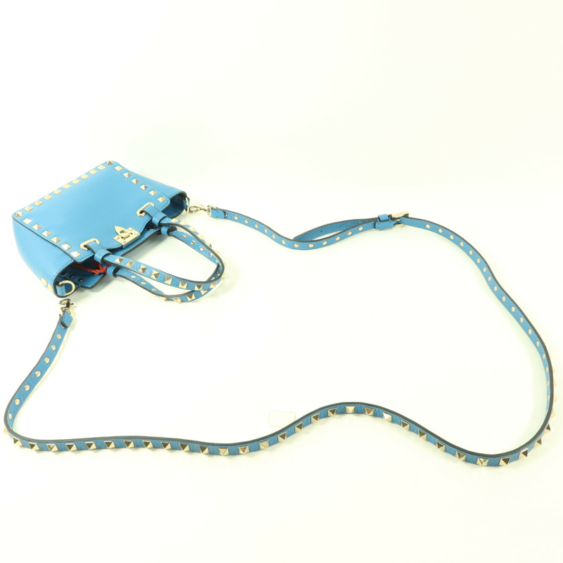 Valentino 牛皮皮革Mini Rockstud Bag金扣手挽肩背兩用袋-7