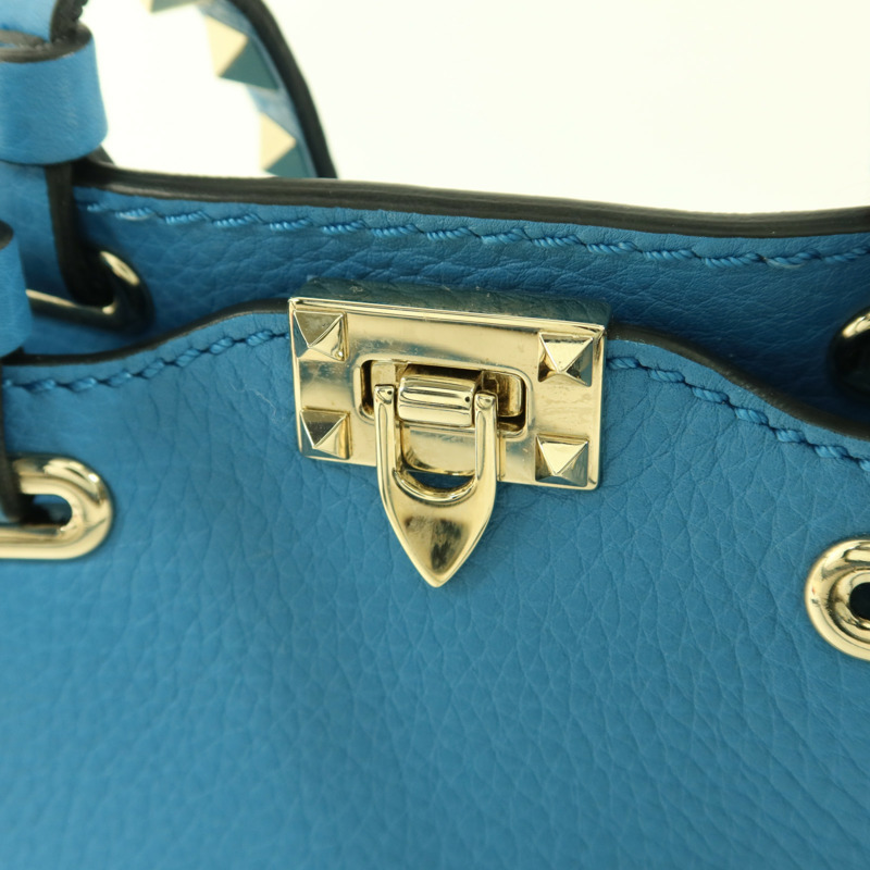 Valentino 牛皮皮革Mini Rockstud Bag金扣手挽肩背兩用袋-8