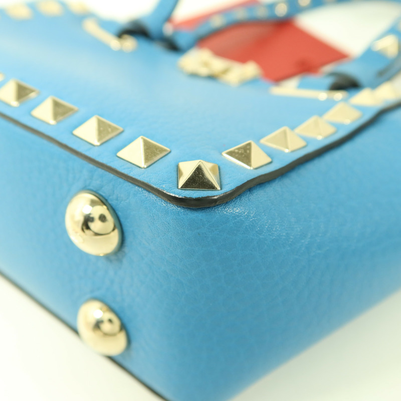Valentino 牛皮皮革Mini Rockstud Bag金扣手挽肩背兩用袋-11