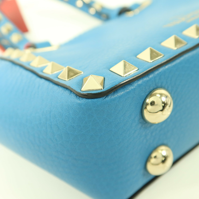 Valentino 牛皮皮革Mini Rockstud Bag金扣手挽肩背兩用袋-14