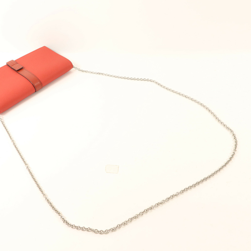 LOEWE 牛皮皮革Wallet On Chain銀扣鏈帶肩背袋-7