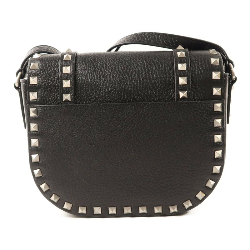 Valentino 牛皮皮革Rockstud Messenger Bag銀扣肩背袋-1
