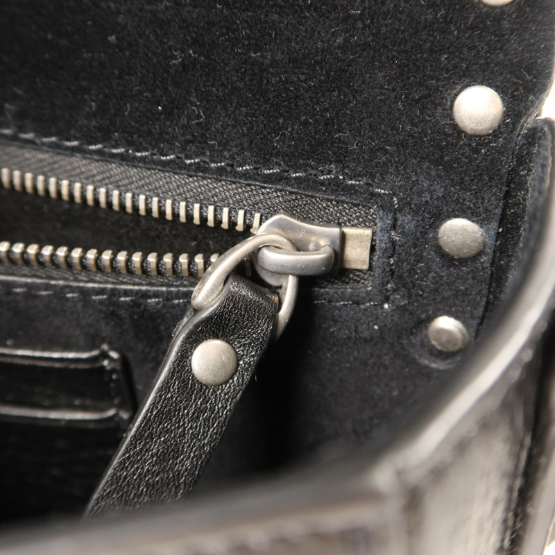 Valentino 牛皮皮革Rockstud Messenger Bag銀扣肩背袋-7