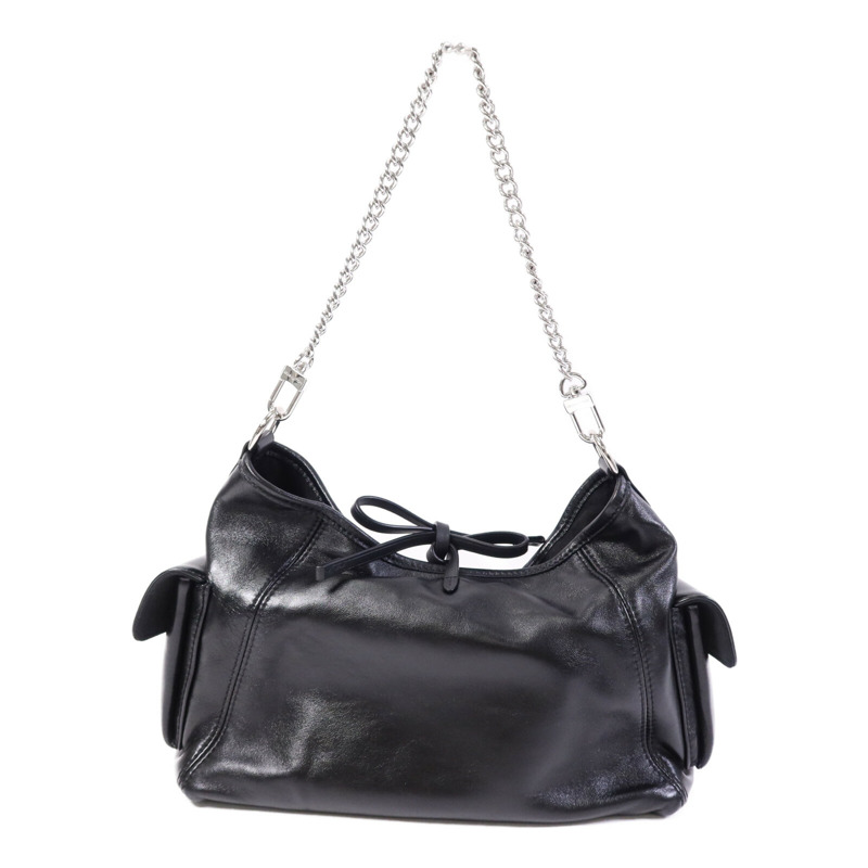 LOUIS VUITTON 羊皮皮革Carry All Vibe PM銀扣肩背袋-1