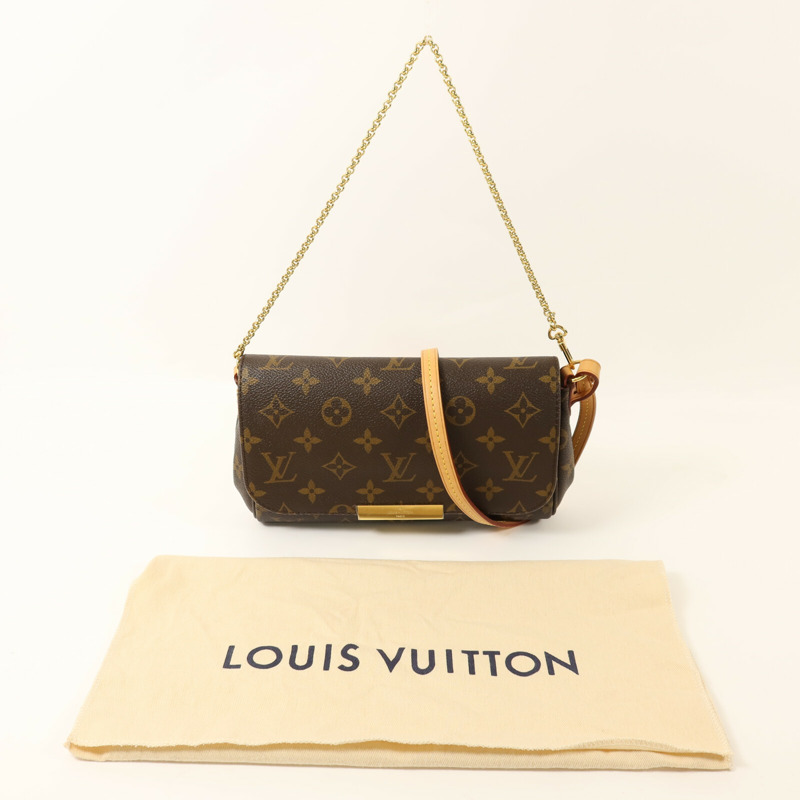 LOUIS VUITTON Monogram Favourite PM金扣鏈帶手挽肩背兩用袋-8