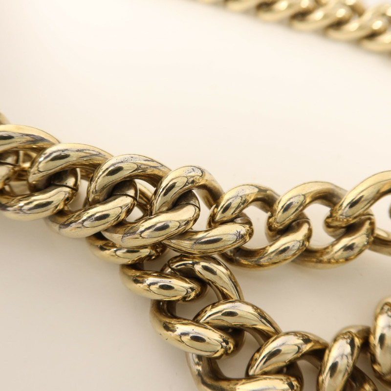 CHANEL 羊皮皮革Boy 20金扣鏈帶肩背袋-11