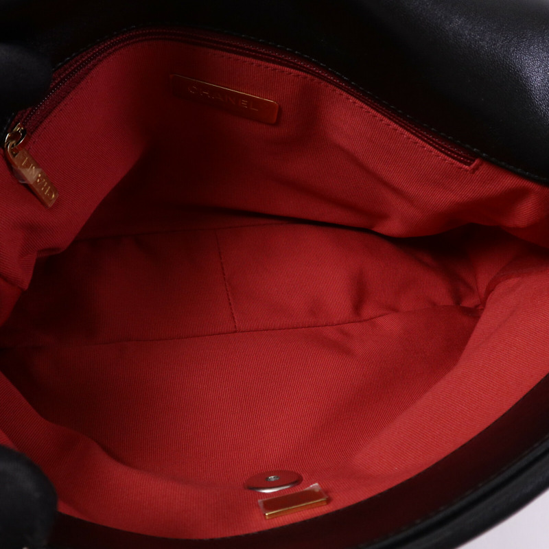 CHANEL 羊皮皮革C19 Medium鏈帶肩背袋-4