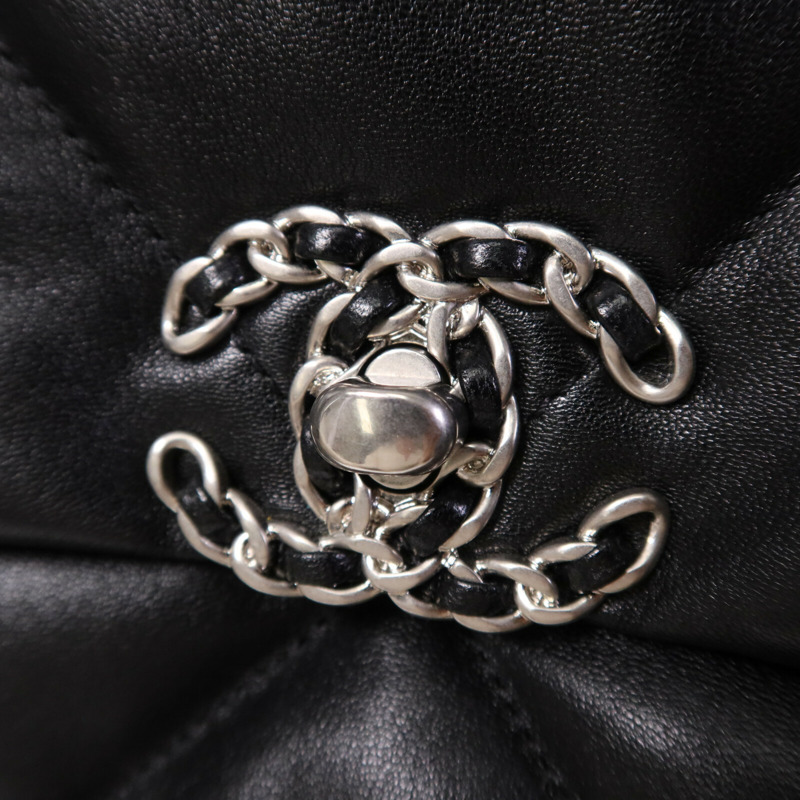 CHANEL 羊皮皮革C19 Medium鏈帶肩背袋-6