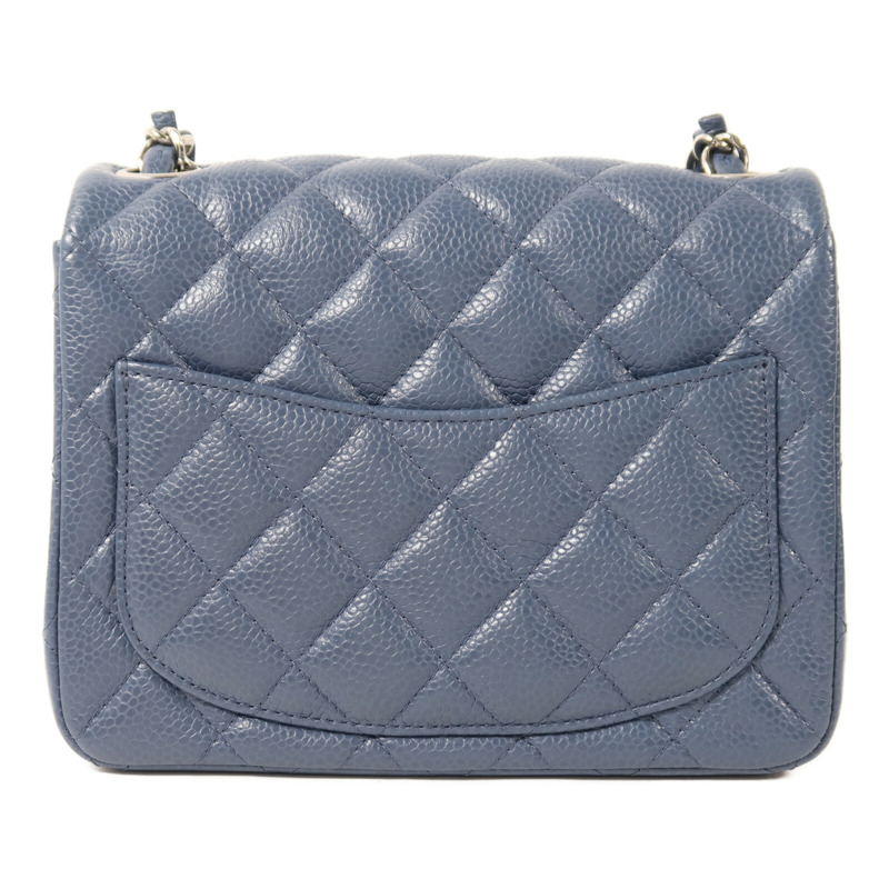 CHANEL 牛皮皮革Mini Classic 17銀扣鏈帶肩背袋-1