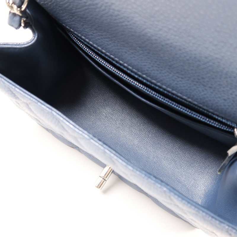 CHANEL 牛皮皮革Mini Classic 17銀扣鏈帶肩背袋-4