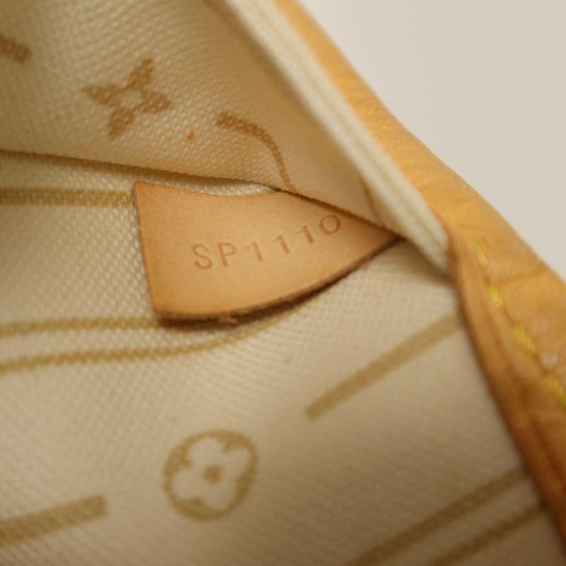 LOUIS VUITTON Damier Azur Neverfull MM金扣手挽袋-6