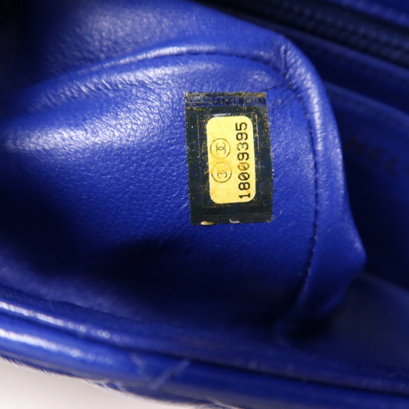 CHANEL 羊皮皮革Mini Classic 20金扣鏈帶肩背袋-7