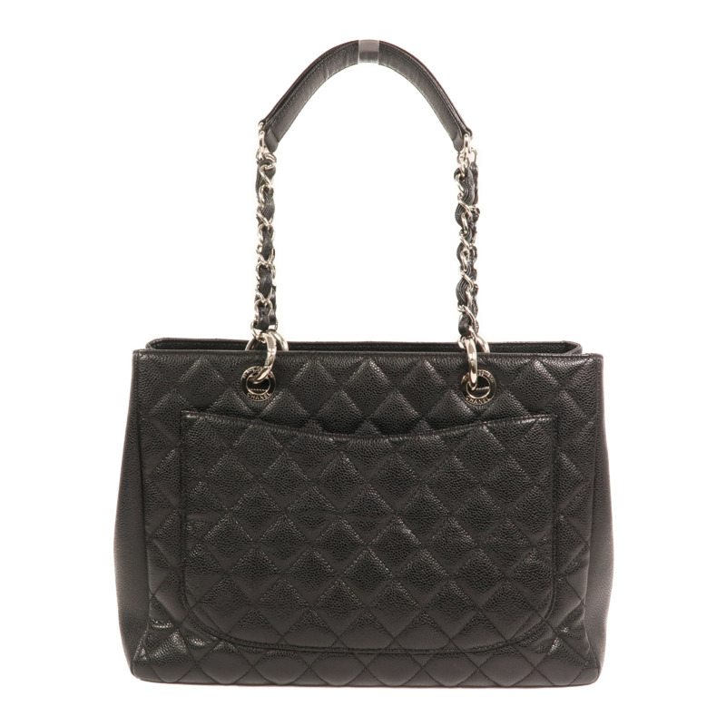 CHANEL 牛皮皮革GST Grand Shopping Tote Bag金扣鏈帶肩背袋-1