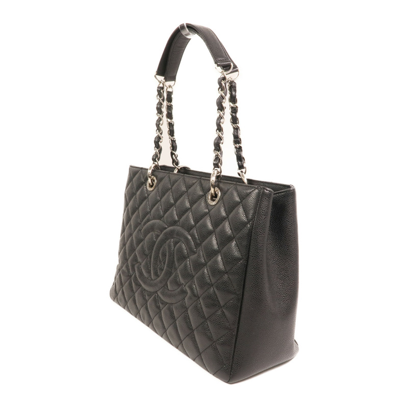 CHANEL 牛皮皮革GST Grand Shopping Tote Bag金扣鏈帶肩背袋-2