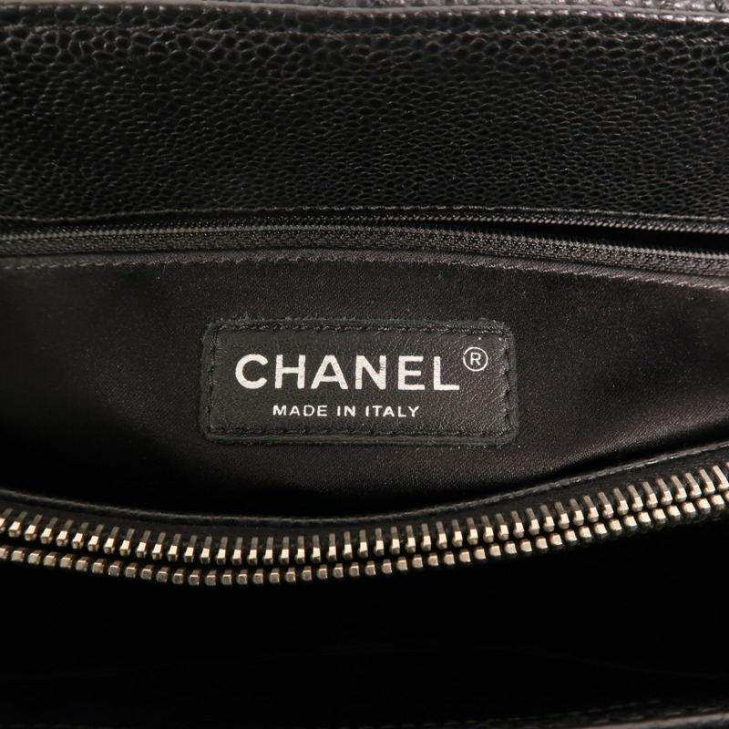 CHANEL 牛皮皮革GST Grand Shopping Tote Bag金扣鏈帶肩背袋-5