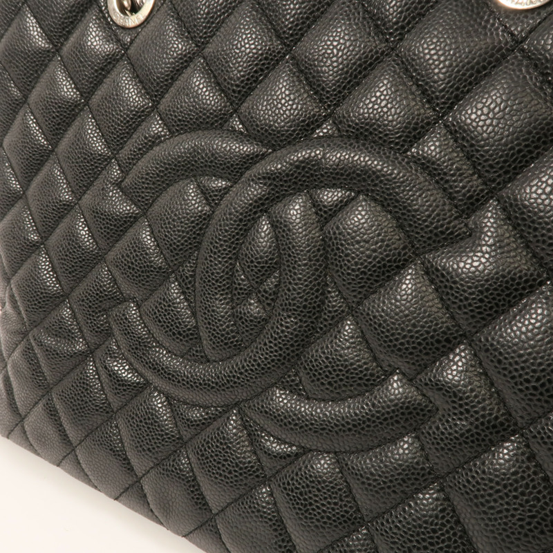 CHANEL 牛皮皮革GST Grand Shopping Tote Bag金扣鏈帶肩背袋-10