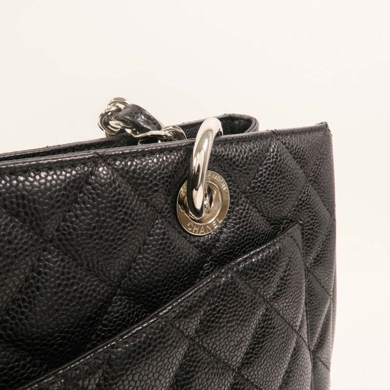 CHANEL 牛皮皮革GST Grand Shopping Tote Bag金扣鏈帶肩背袋-11