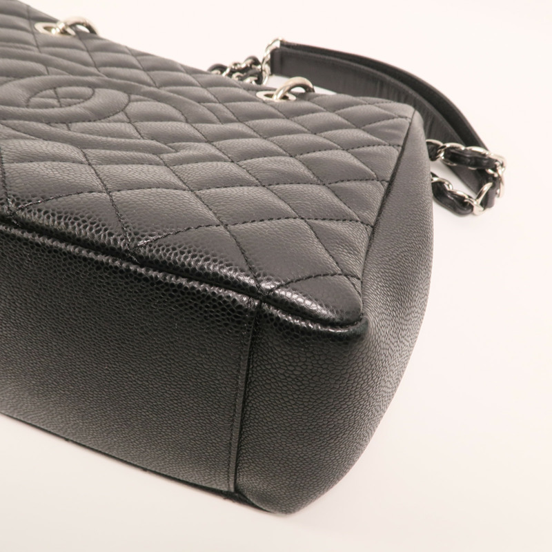 CHANEL 牛皮皮革GST Grand Shopping Tote Bag金扣鏈帶肩背袋-12