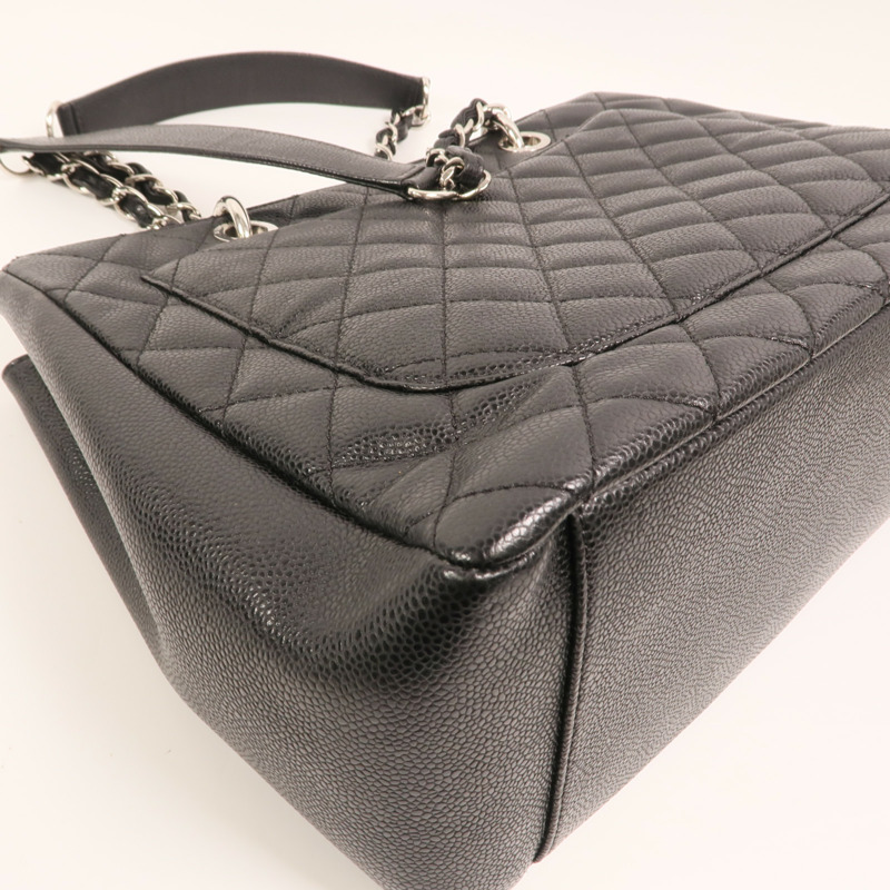 CHANEL 牛皮皮革GST Grand Shopping Tote Bag金扣鏈帶肩背袋-15