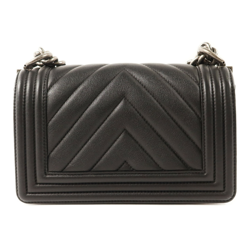 CHANEL 牛皮皮革Boy 20鏈帶肩背袋-1