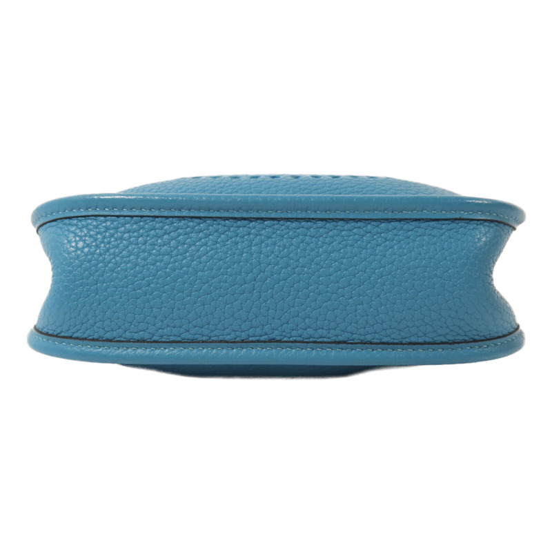 HERMES Clemence皮革Evelyne TPM銀扣肩背袋Blue Paon-3