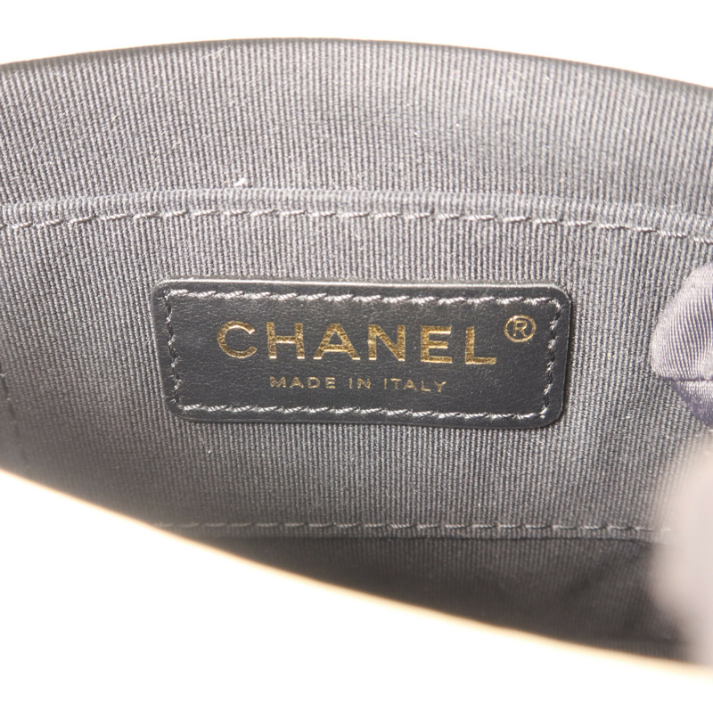 CHANEL 羊皮皮革Chain Shoulder金扣鏈帶肩背袋-5