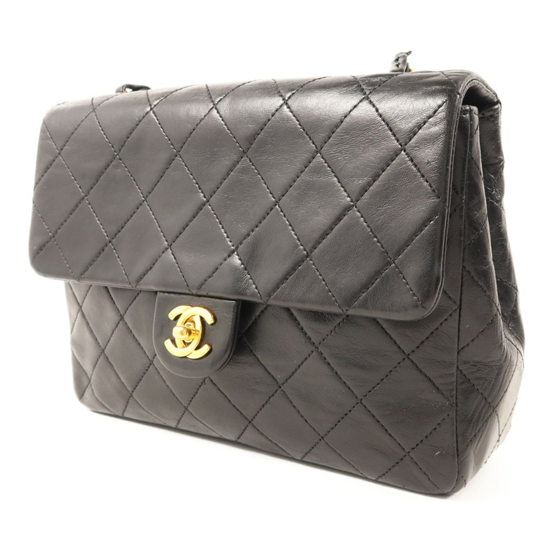 CHANEL 牛皮皮革Vintage Classic Flap Bag金扣鏈帶肩背袋-2